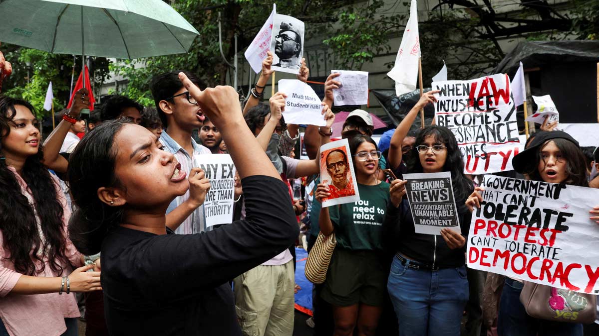 People gather in solidarity with Cockroach Janta Party protests held at Jantar Mantar in New Delhi | Reuters