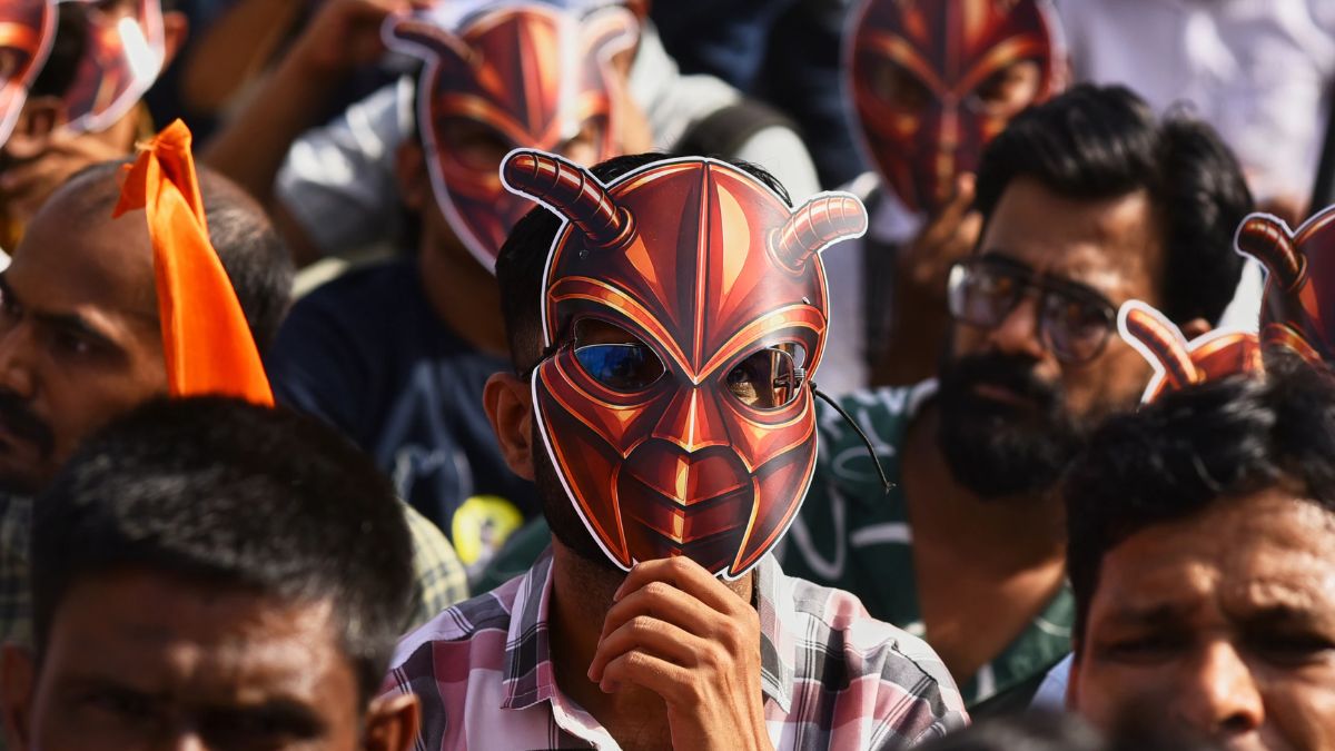 [File] A participant wearing a cockroach mask takes part in a Cockroach Janta Party (CJP) protest in Pune on June 11, 2026 | AP