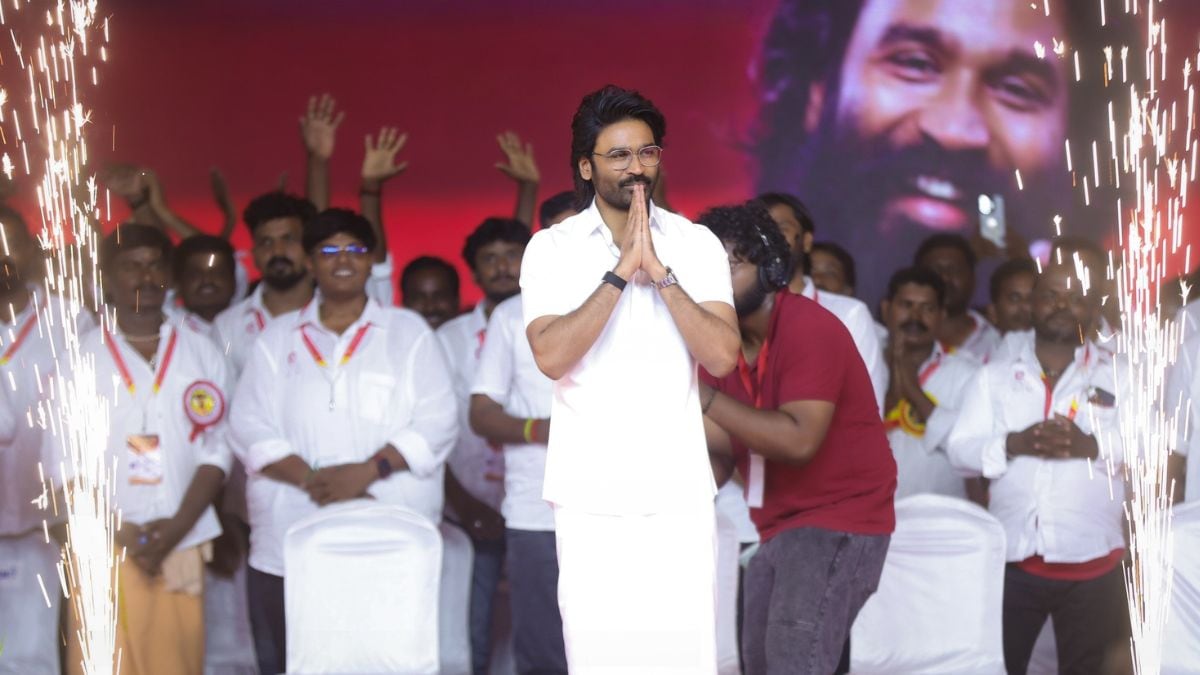 Actor Dhanush at Chennai event | X