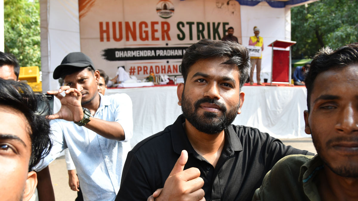 CJP founder Abhijeet Dipke at the protest site | Sanjay Ahlawat