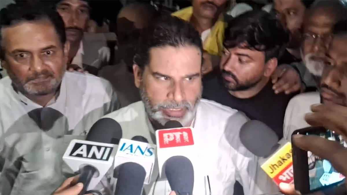 Prashant Kishor speaking to the media outside Jakkanpur police station | Video grab/X