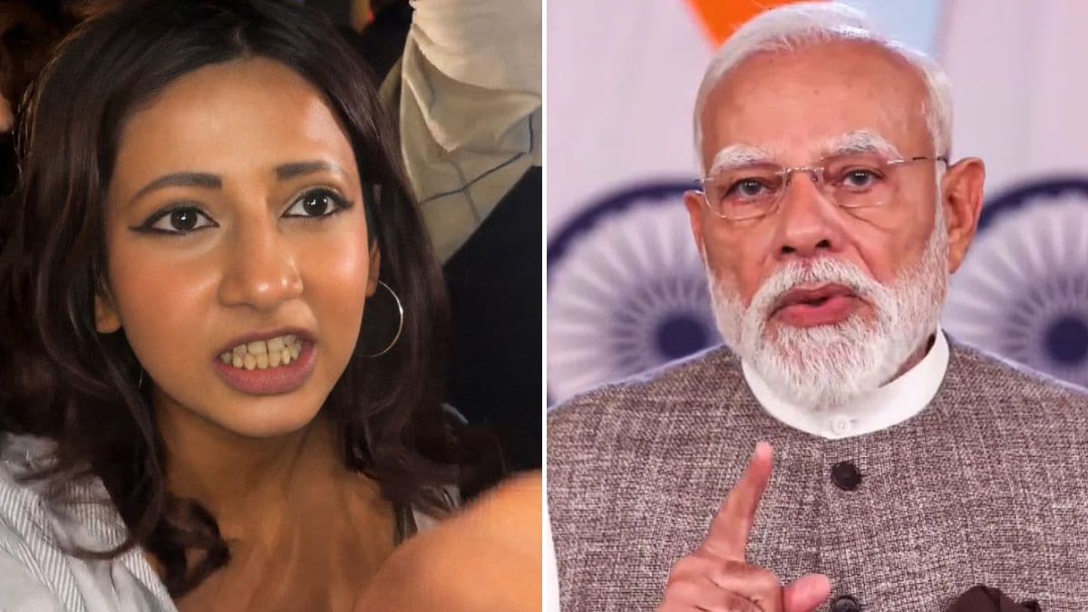 25-year-old Ruchika Singh (L), who allegedly used abusive language against PM Narendra Modi (R) in a number of viral videos | PTI, X