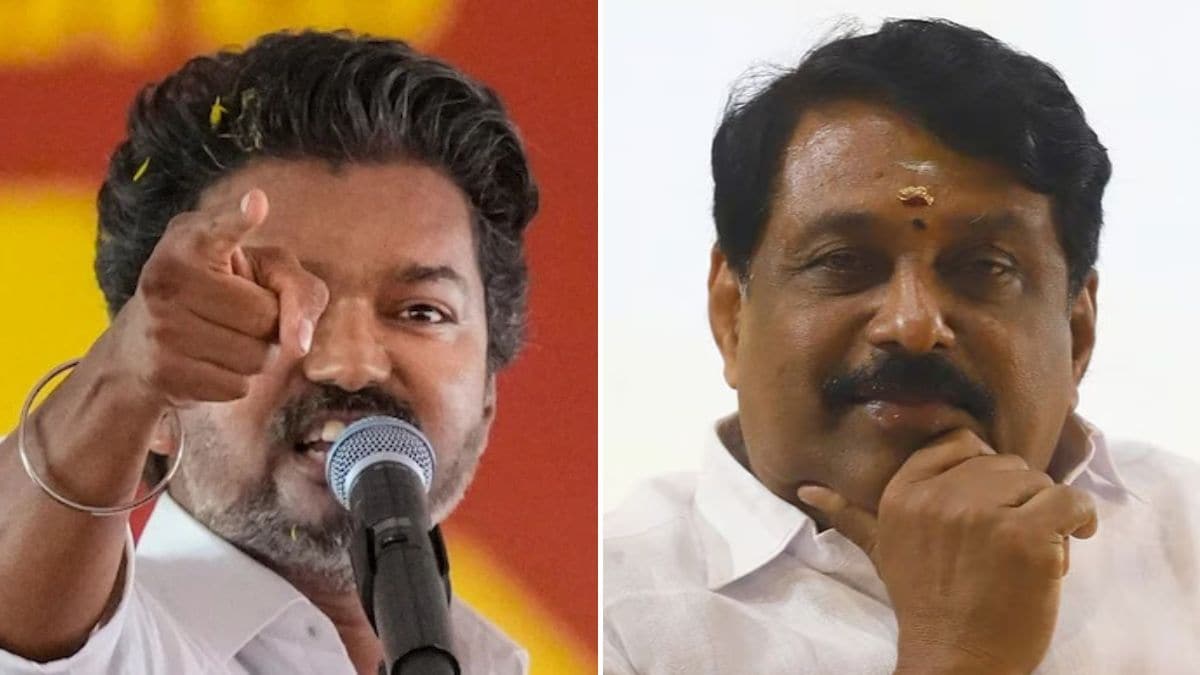 Tamil Nadu CM and TVK chief C. Joseph Vijay (L) and BJP state president Nainar Nagendran (R) | PTI, ANI