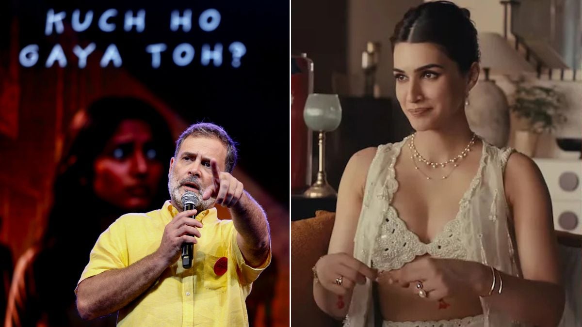 Rahul Gandhi has defended actress Kriti Sanon over her outfit in a Raksha Bandhan commercial, stating it's her choice | PTI, X