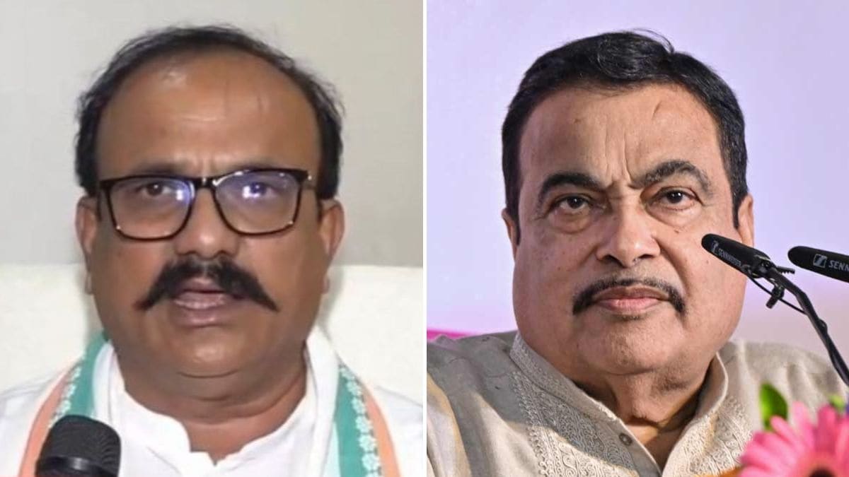 Maharashtra Congress president Harshvardhan Sapkal (L) and Union Minister of Road Transport & Highways Nitin Gadkari (R) | PTI, ANI