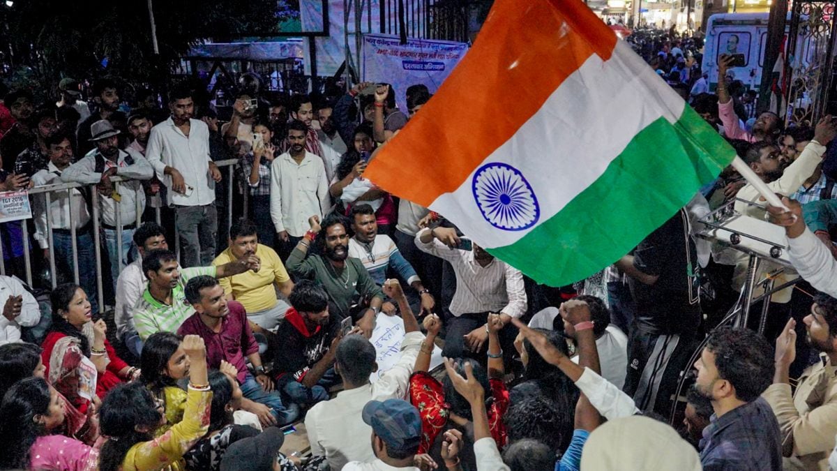 Students and aspirants stage a protest against the Jharkhand Government regarding the irregularities of exams and paper leak of Jharkhand Public Service Commission (JPSC) and Jharkhand Staff Selection Commission (JSSC), at Jaipal Singh Stadium, in Ranchi | PTI