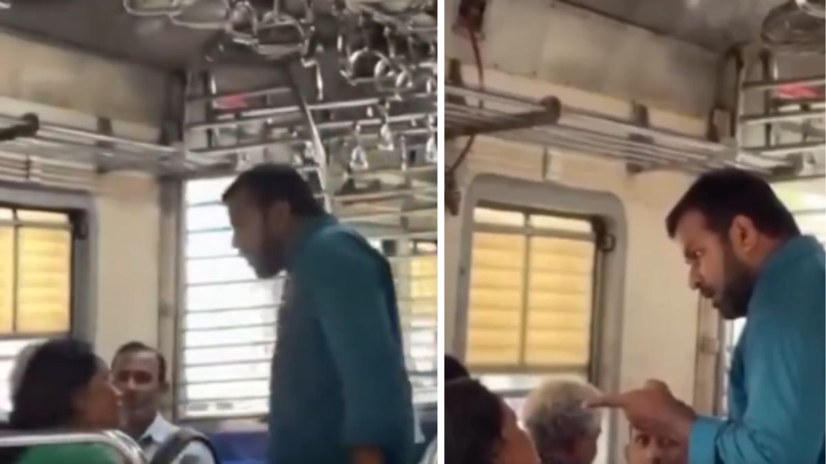 man-threatens-woman-on-mumbai-train - 1