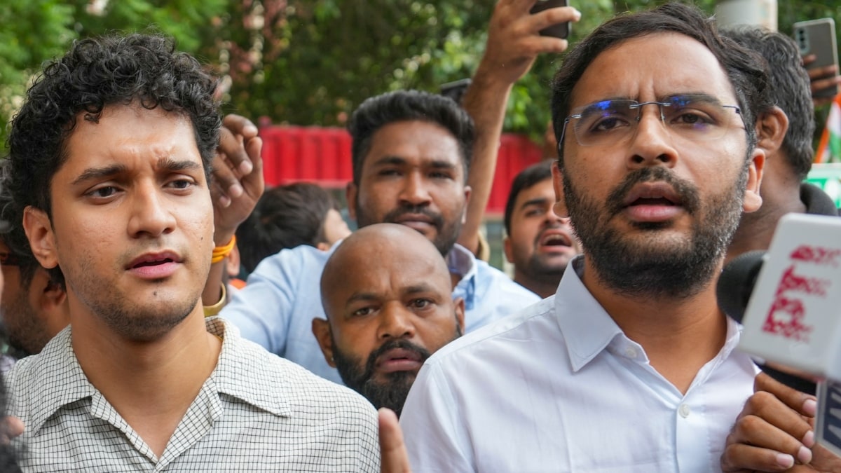 Cockroach Janta Party (CJP) spokespersons Saurav Das and Ashutosh Ranka | PTI