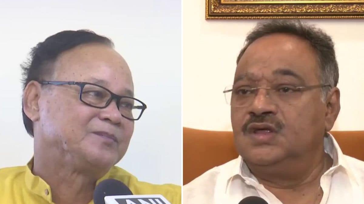 NCPI MP from Cooch Behar, Jagadish Chandra Basunia (L), and West Bengal BJP chief Samik Bhattacharya (R) | ANI