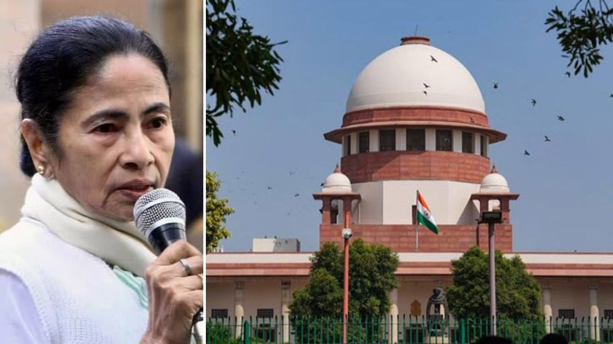 Former West Bengal CM and TMC supremo Mamata Banerjee (L) and a representative image of the Supreme Court (R) | PTI, Salil Bera
