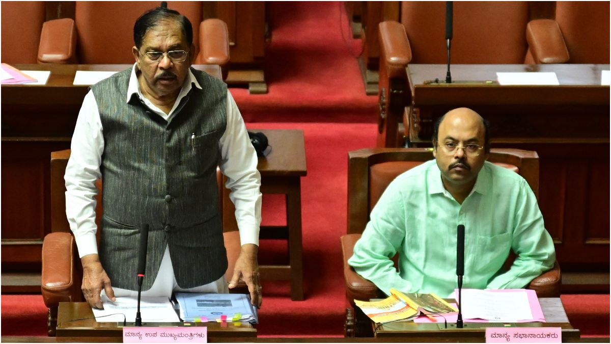 Karnataka Deputy Chief Minister G Parameshwara explains drought situation in the Legislative Council | Bhanu Prakash Chandra 