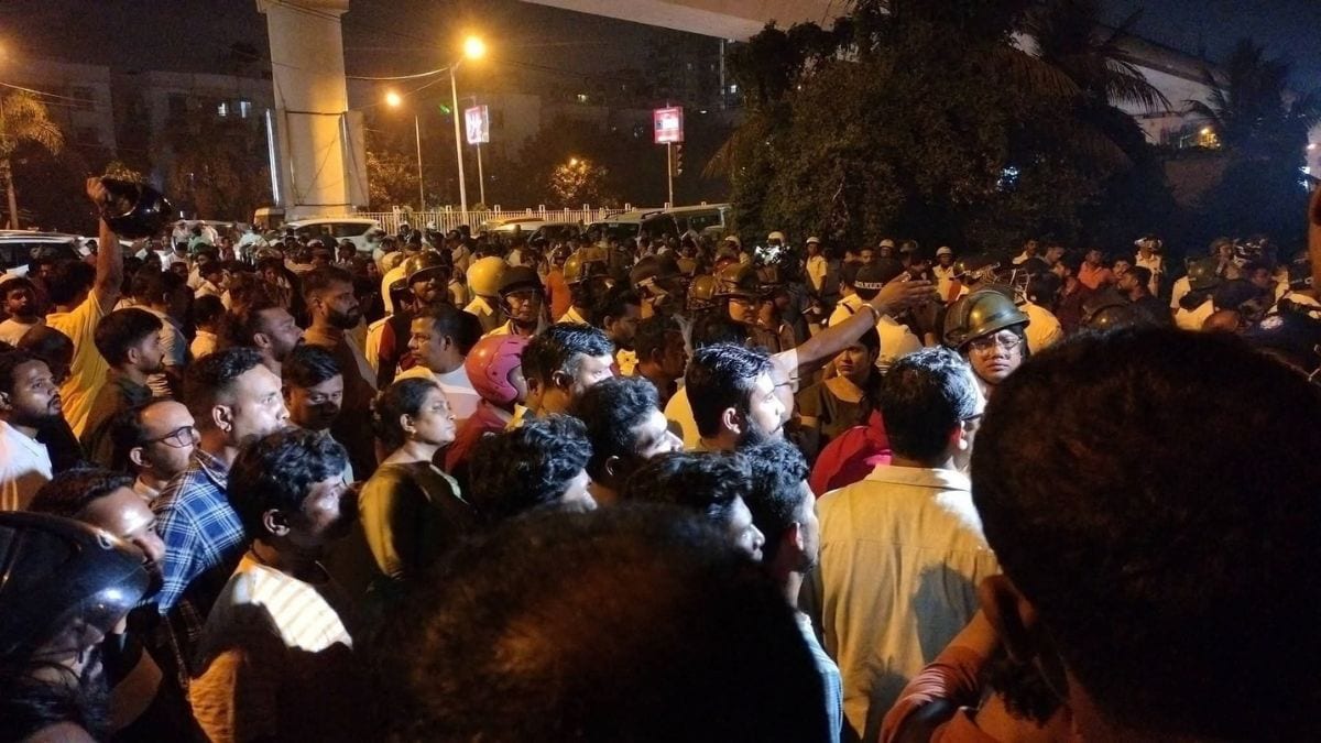 Police personnel deployed at SRFTI when the clash broke out with ABGP workers | X