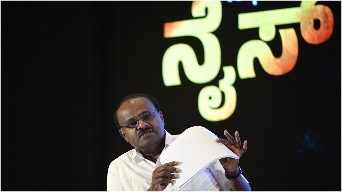 Union Minister of Heavy Industries H.D. Kumaraswamy during a press conference | Bhanu Prakash Chandra