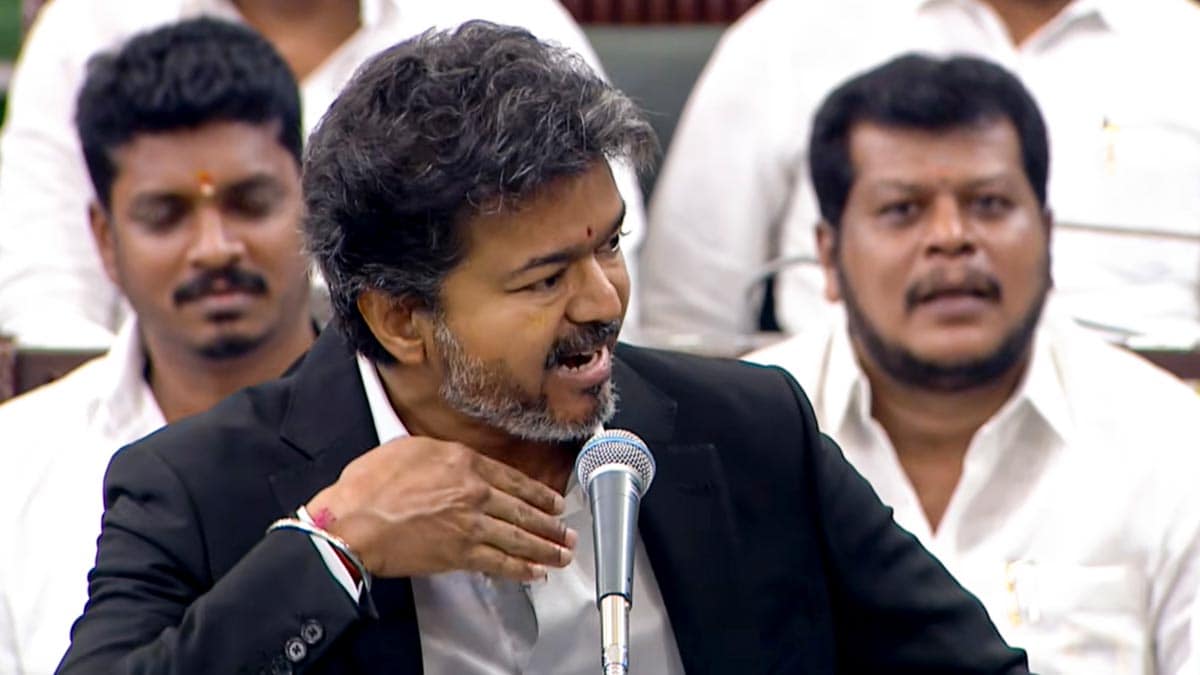 Tamil Nadu Chief Minister C. Joseph Vijay speaks during the state legislative assembly session, in Chennai | @tamilnaduassembly/X via PTI