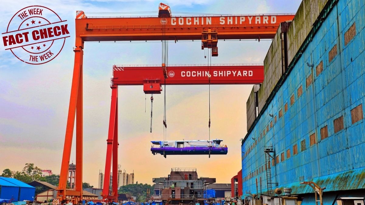 A representative image of Cochin Shipyard in Kochi, Kerala | FB/Cochin Shipyard Ltd
