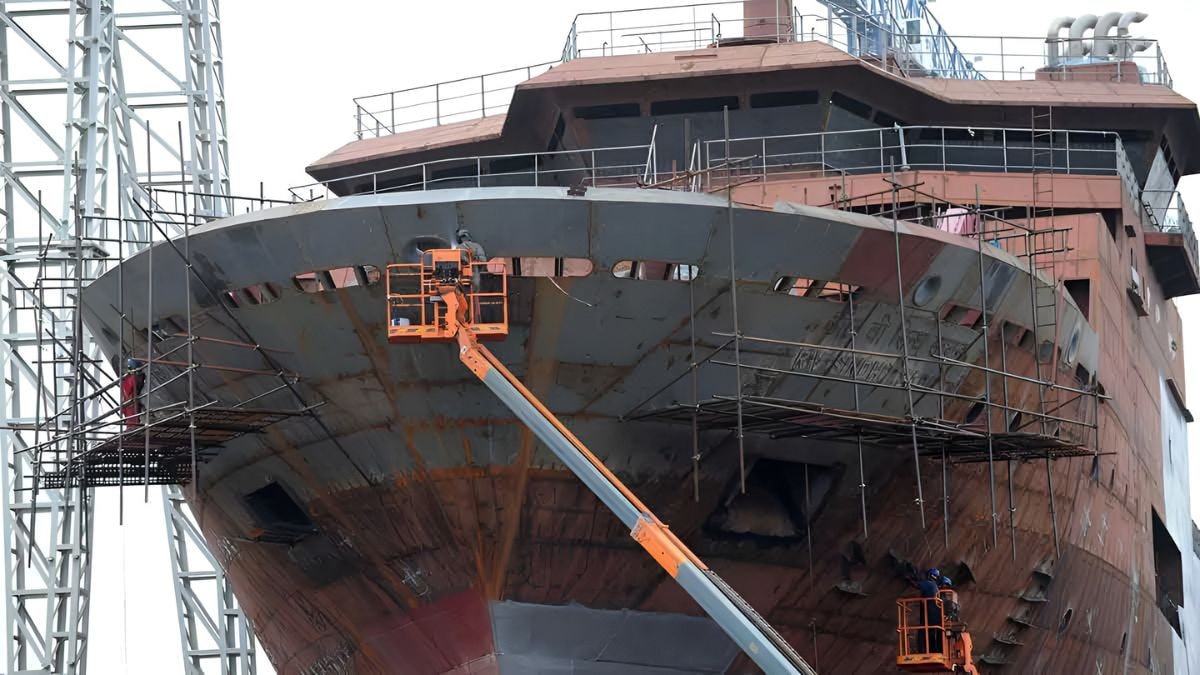 Representative image of a ship being built | AFP