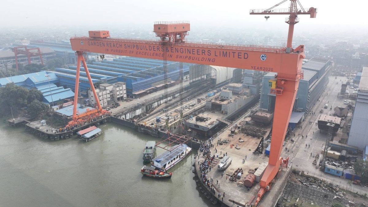 An aerial view of Garden Reach Shipbuilders and Engineers Limited (GRSE) in Kolkata | Facebook