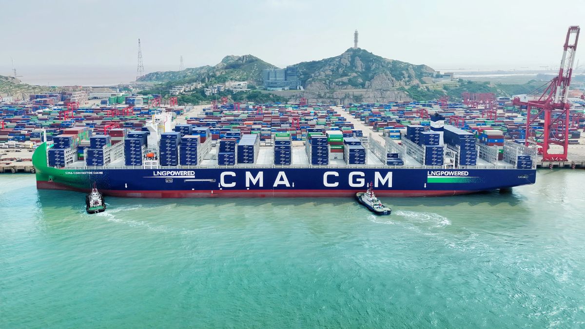 The 'CMA CGM Notre Dame', the world's biggest LNG-powered container ship | CMA CGM