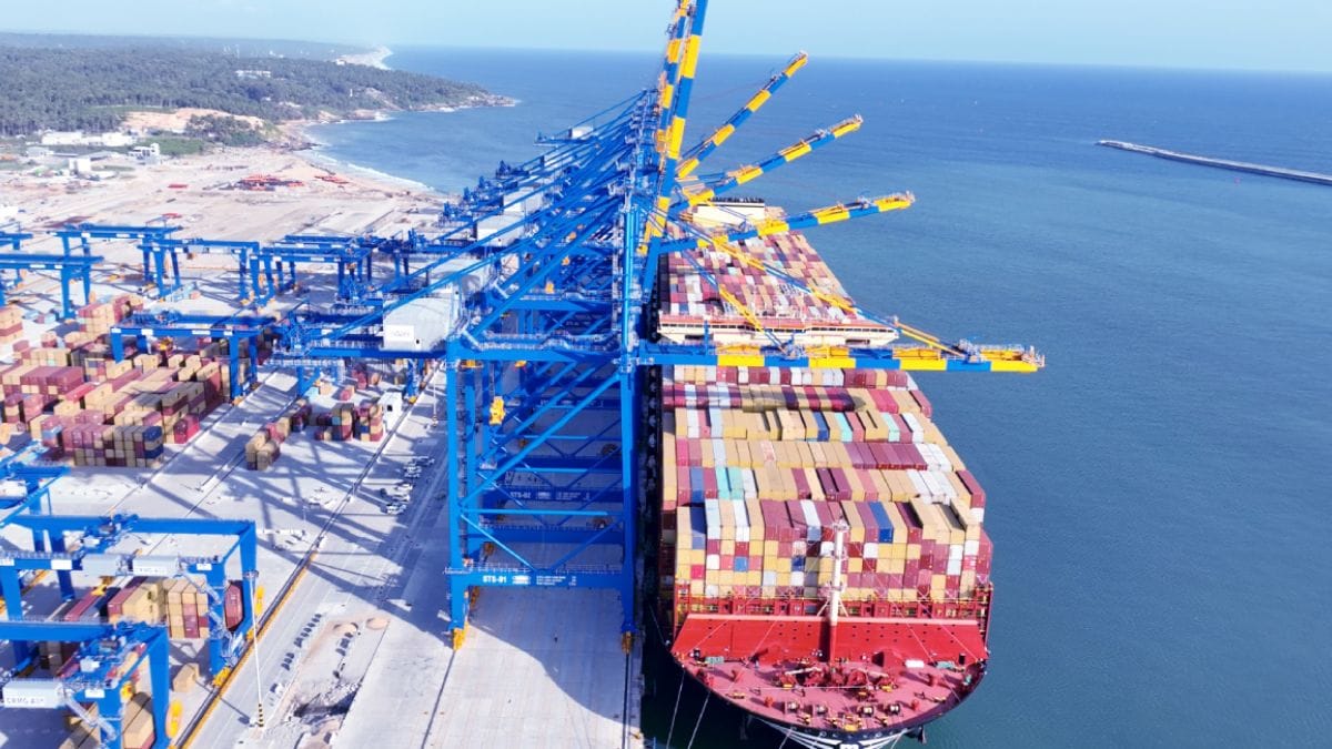 The container ship 'MSC Claude Girardet' calls at the Vizhinjam Port in Thiruvananthapuram | APSEZ