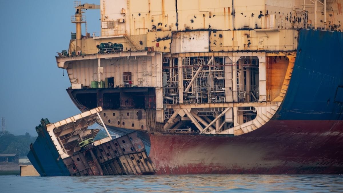 Representative image of a ship being recycled | NGO Shipbreaking Platform