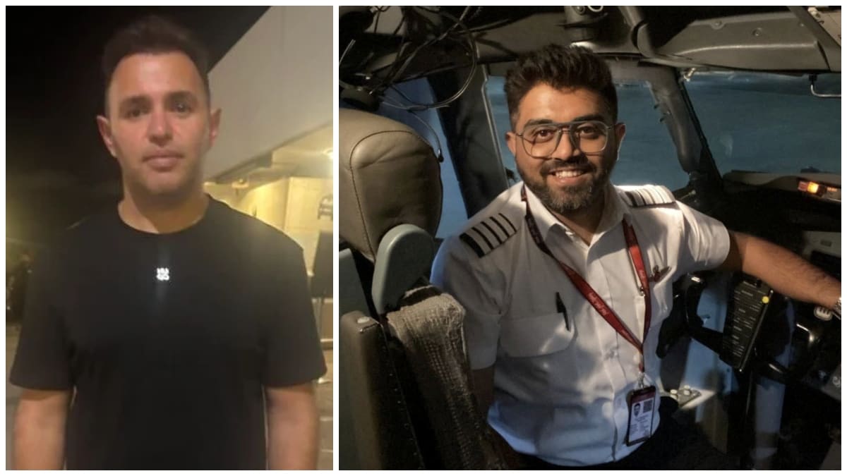 Dr. Shota Musayev (L) and Indian pilot Smit Machchhar | Sharon Wrobe, Reuters