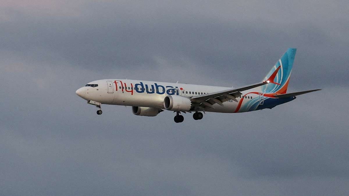 A plane, carrying passengers who were on the FlyDubai aircraft bound for Israel from the United Arab Emirates, which was diverted to Saudi Arabia following an emergency signal, arrives at the Ben Gurion International Airport, in Lod, near Tel Aviv | Reuters