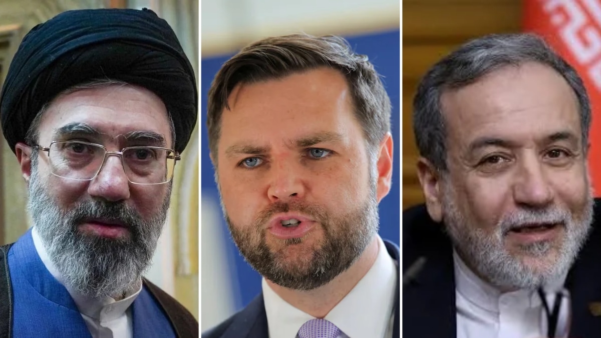 (From left) Iranian Supreme Leader Mojtaba Khamenei, US Vice President J.D. Vance, and Iranian Foreign Minister Abbas Araghchi | Reuters