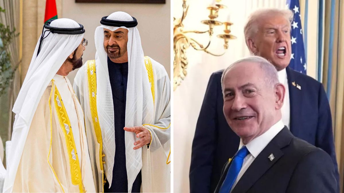UAE Vice President Sheikh Mohamed bin Rashid al-Maktoum and UAE President Sheikh Mohamed bin Zayed al-Nahyan; Israeli Prime Minister Benjamin Netanyahu and US President Donald Trump | AFP, AP