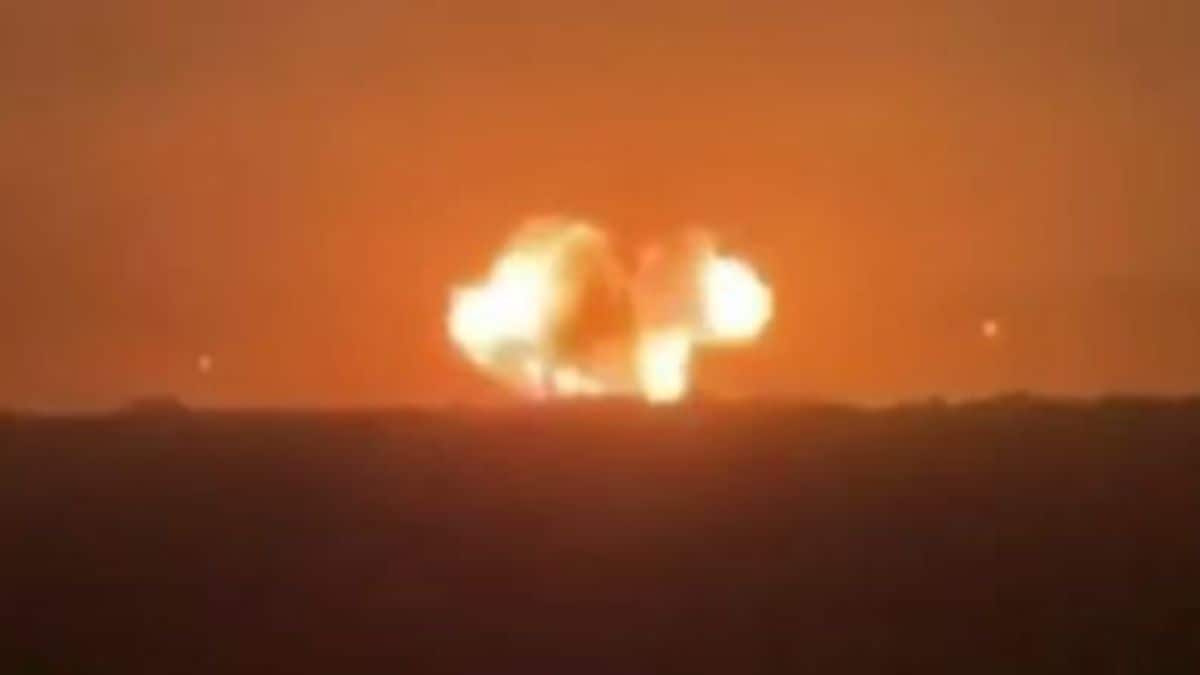 Screengrab from video showing the blast at Qatar’s Ras Laffan industrial area | X 