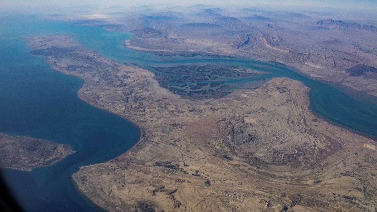 An aerial view of Iran's coastline and Qeshm Island | Reuters