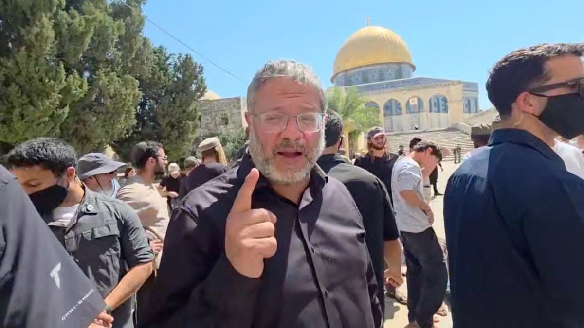 Israel's National Security Minister Itamar Ben-Gvir visits the Al-Aqsa Mosque, during the holy day Tisha B'Av, in Jerusalem's Old City |  AP 