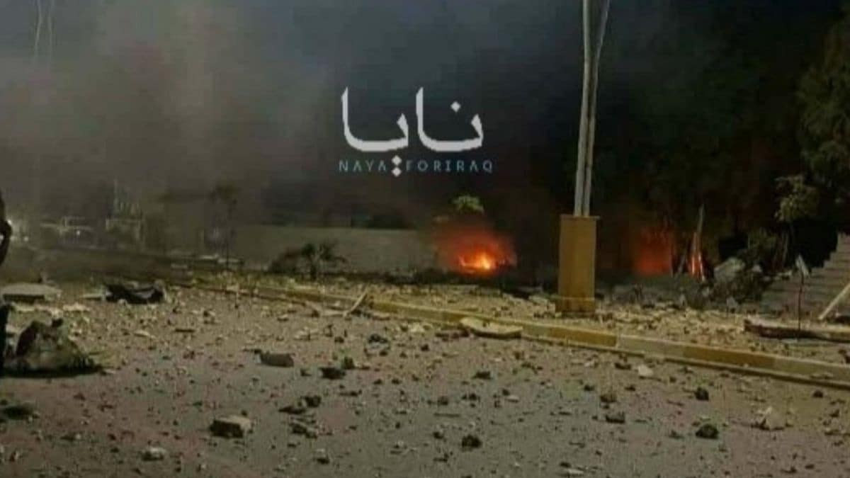 Video grab of footage showing aftermath of Saudi-US bombing in Iraq | X