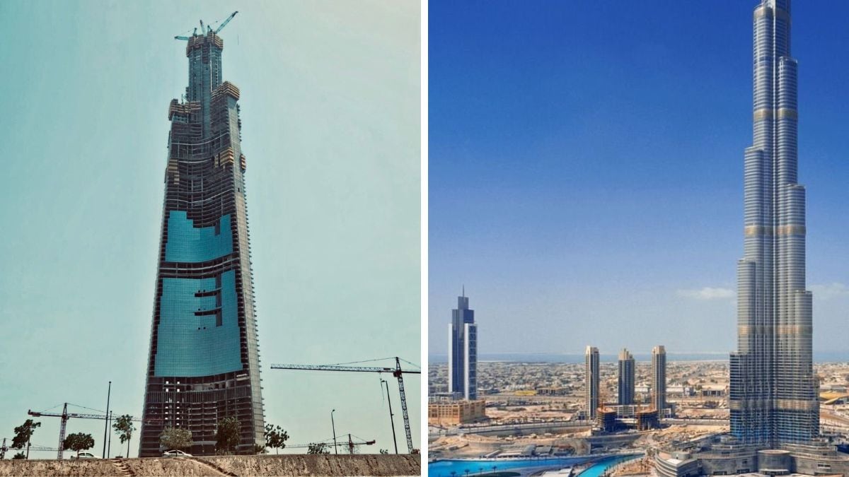 Jeddah Towers. (Right) Burj Khalifa | X 