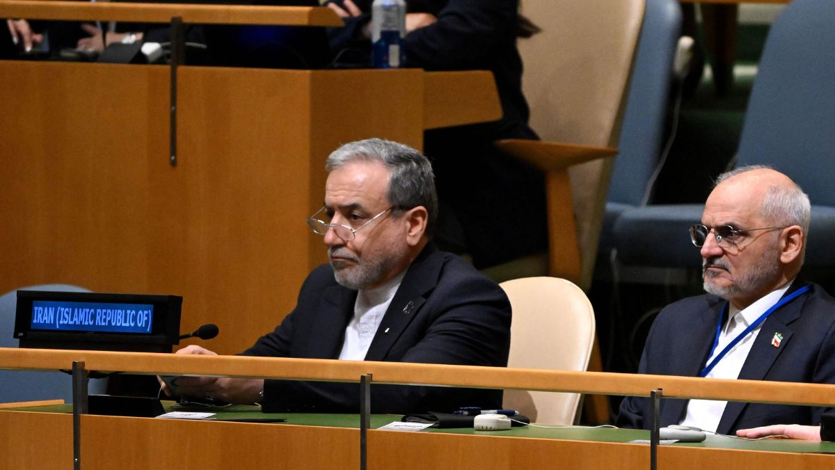 Iran Foreign Minister Abbas Araghchi (L) looks on during the 81st session of the United Nations (U.N.) General Assembly at U.N. Headquarters on September 23, 2026 in New York City | AFP 