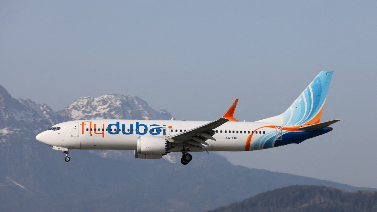 Flydubai Boeing 737-8 MAX A6-FKF aircraft | Karl Dittlbacher/Handout via Reuters