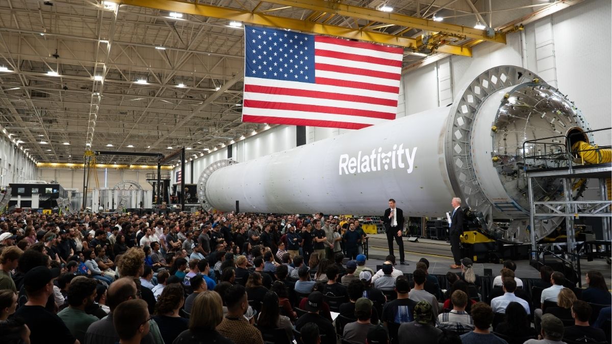 NASA Administrator Jared Isaacman announces a public-private partnership to advance Mars science during an event at Relativity Space on June 17, 2026 | Relativity Space