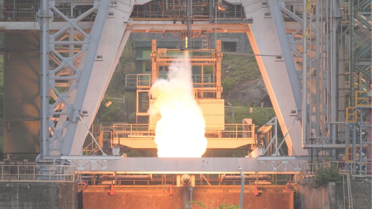 From the semi-cryogenic engine hot test | ISRO