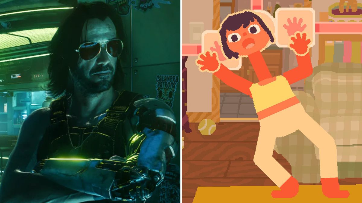 Visuals showing Johnny Silverhand from 'Cyberpunk 2077: Ultimate Edition' (L) and Jenny from 'Consume Me' (R) | CD Projekt Red, Hexecutable