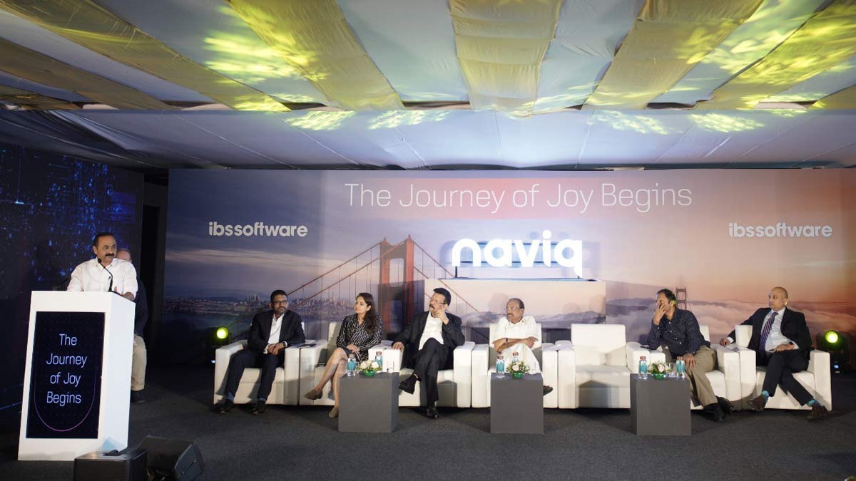 Kerala Chief Minister V.D. Satheesan speaks at the inauguration of Naviq Technology, an AI-based company launched by IBS Software Group for the global travel industry, at IBS Tower, Infopark Phase I | Special arrangement