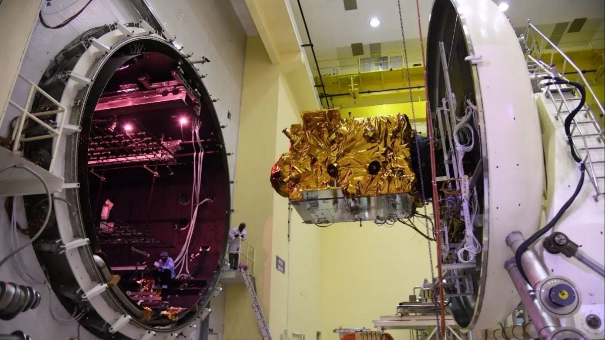 Second-generation NavIC satellite NVS-02 during testing in early 2025 [File] | ISRO
