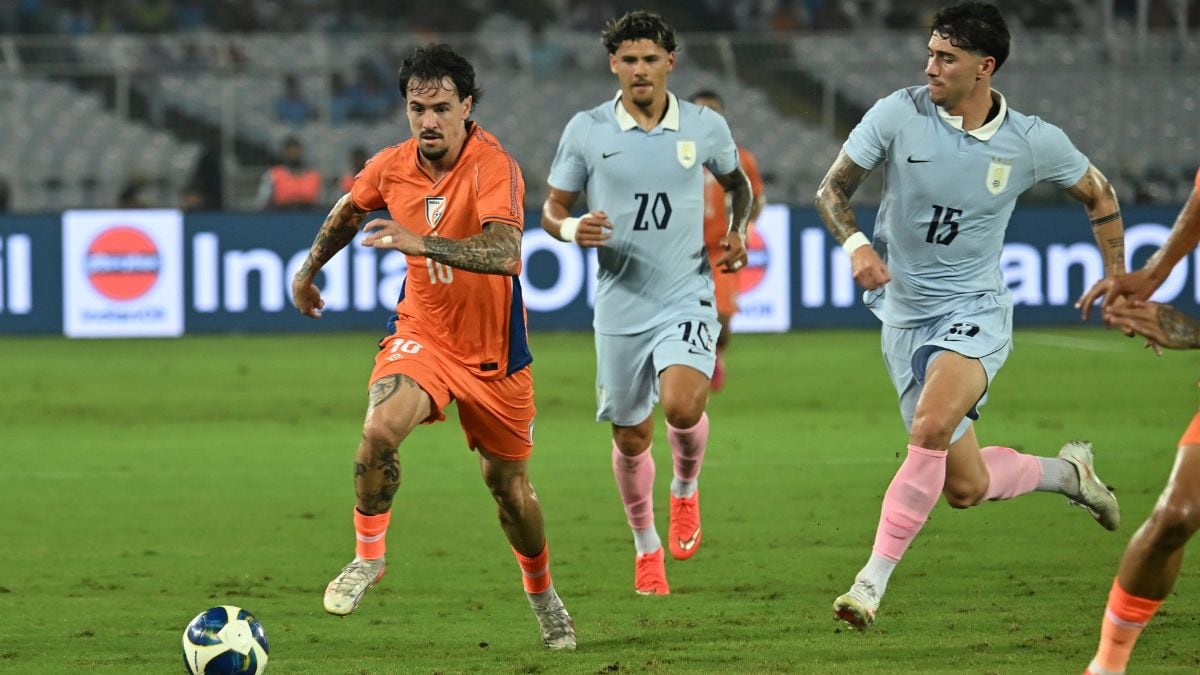 India's Ryan Williams in action during international friendly with Uruguay | Salil Bera