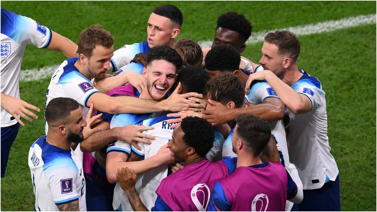England football team during the Qatar World Cup | X