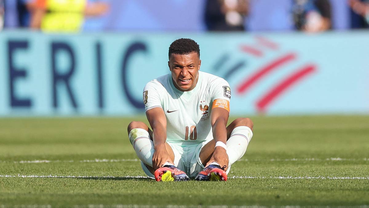 France’s Kylian Mbappe reacts during the FIFA World Cup 2026 quarterfinal match against Morocco at Boston Stadium in Foxborough, Massachusetts | AFP