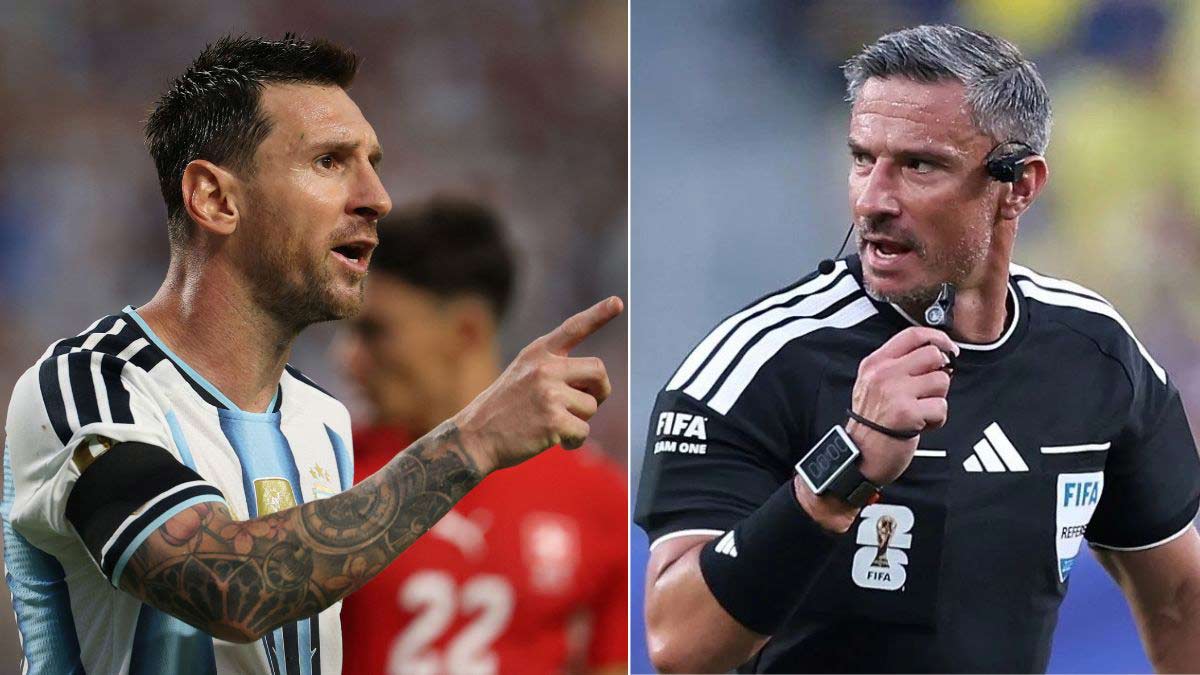Lionel Messi (left); Slavko Vincic