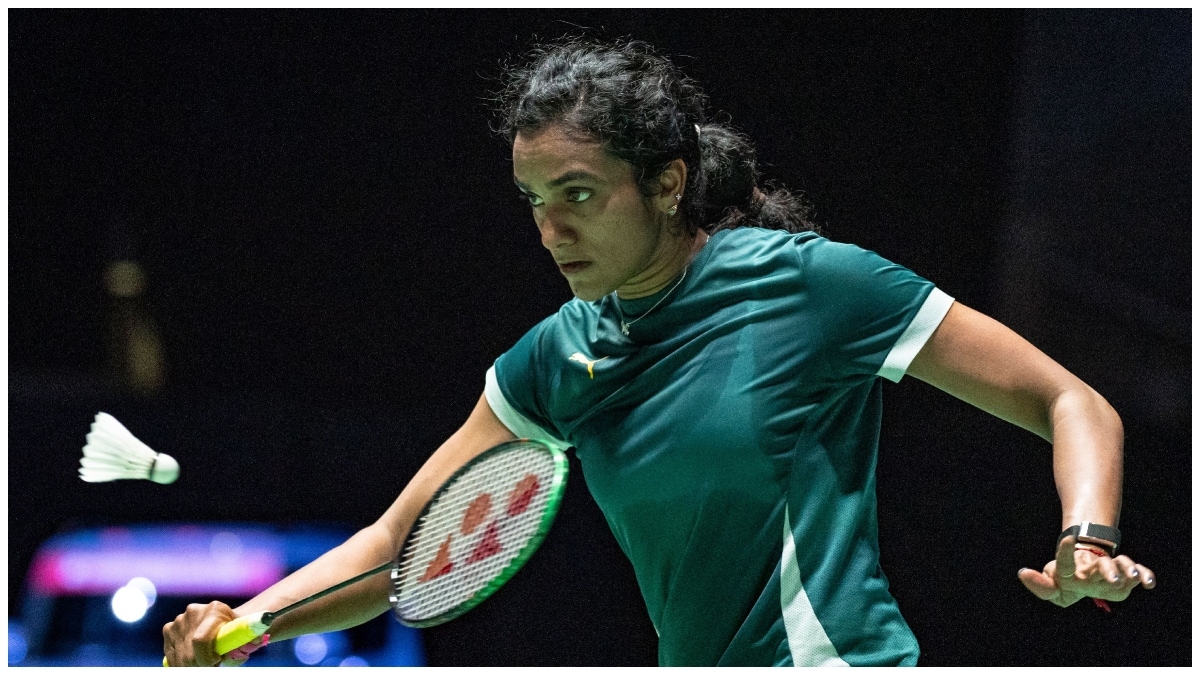 PV Sindhu in action at the Japan Open badminton tournament at Tokyo Gymnasium in Tokyo | AFP