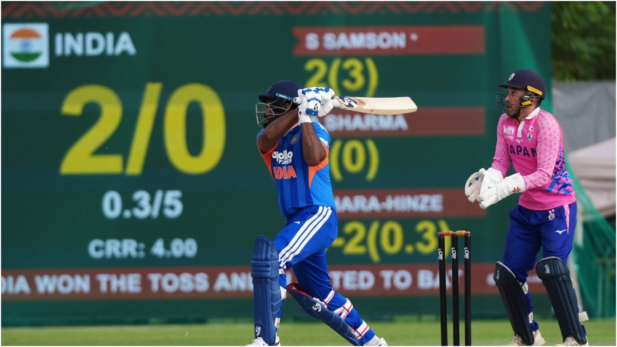 India's Sanju Samson bats against Japan during the Suzuki Cup T20 cricket match in Sano, Japan | AP