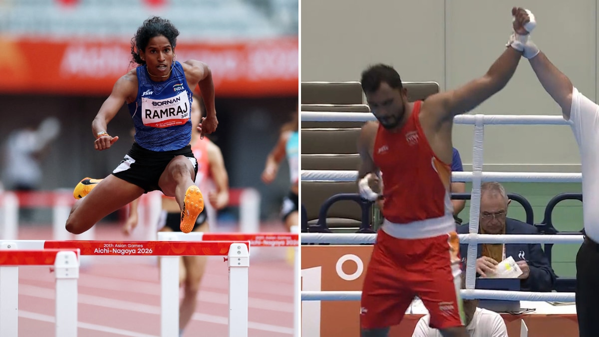 Vithya Ramraj (L) and Kapil Pokhariya (R) at the Asian Games 2026 | PTI, X