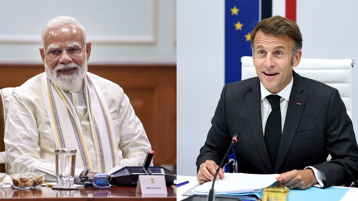 Indian PM Narendra Modi (left) and France's President Emmanuel Macron | AP/X