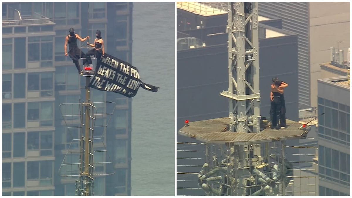 The videos of the epic proposal on top of the building are now viral | X