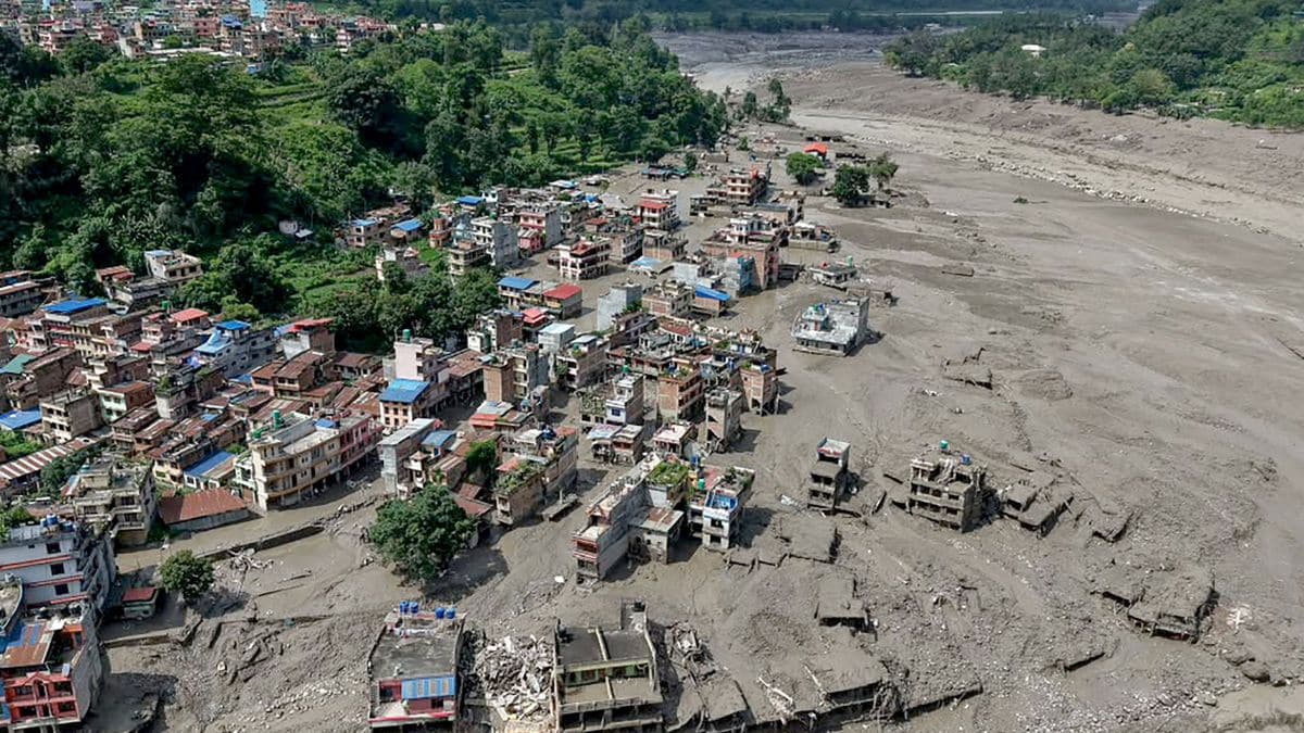 Visuals showing the impact of the devastating flash floods in Nepal on August 26, 2026 | AFP